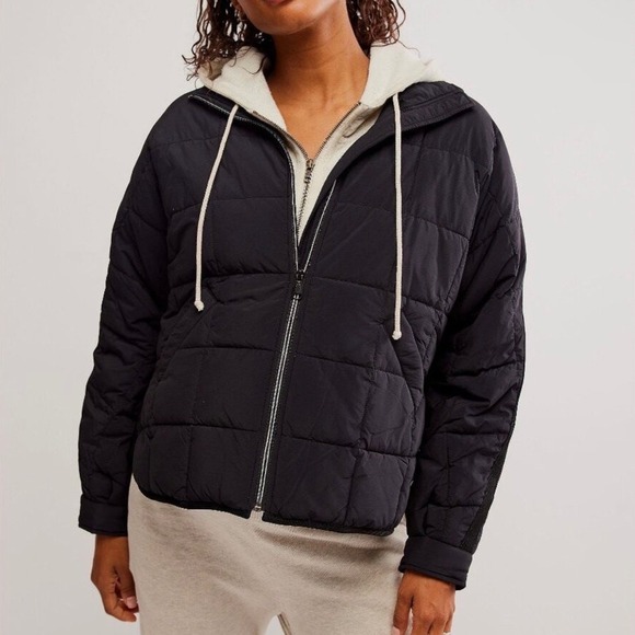 FP Movement Hatch Black Pippa Packable Quilted Puffer Jacket Full Zip Coat $218 - Picture 1 of 12